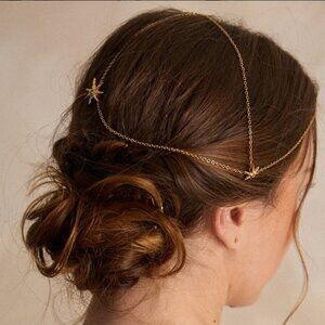 Elegant Gold Chain Headpiece with